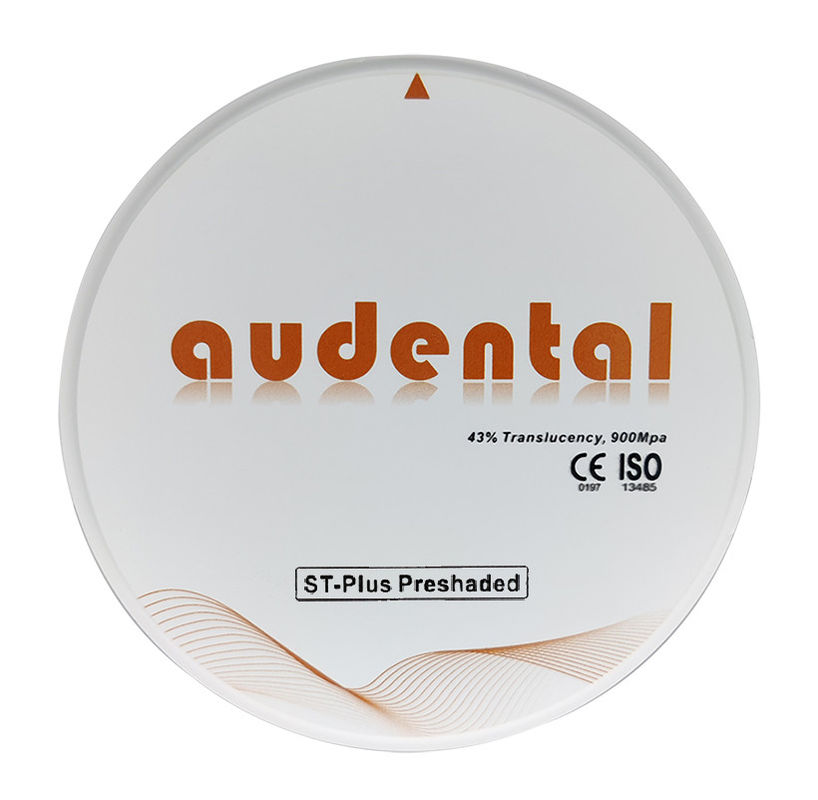 Translucent Vita 16 ST-Plus Zirconia Block Round Disc met 46% doorzichtigheid en 900Mpa sterkte