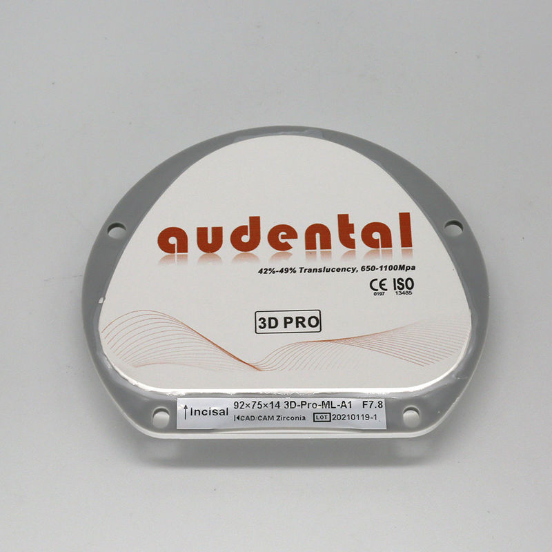 3D Pro Zirconia Dental Wit CAD CAM Block 98/95/92mm Open systeem CE