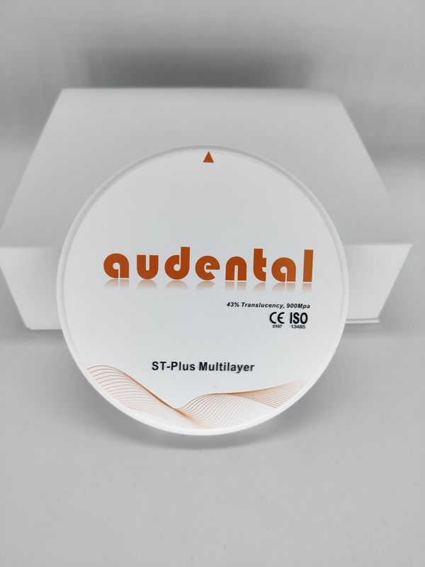 46% Translucent ST-Plus Multilayer Zirconia Round Disc Block Smooth Vita 16 Schaduw voor tandheelkundige restauratie