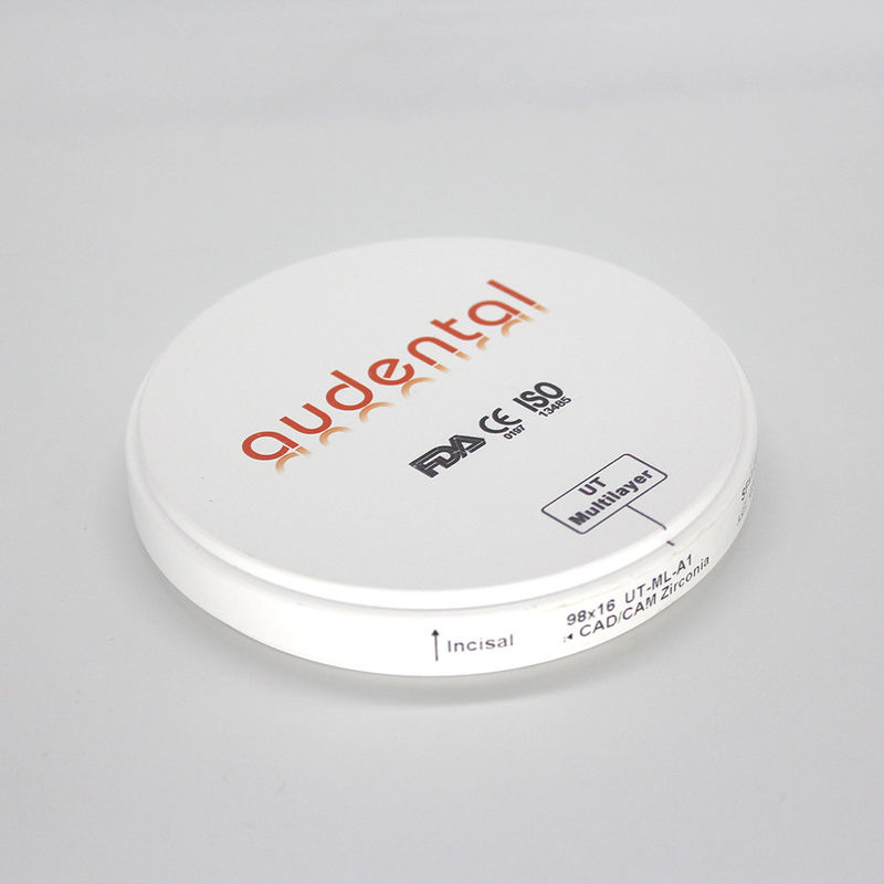 12-25 mm dik meerlagig zirconiablok met sterkte 600Mpa UT ML Yttria gestabiliseerd zirconia