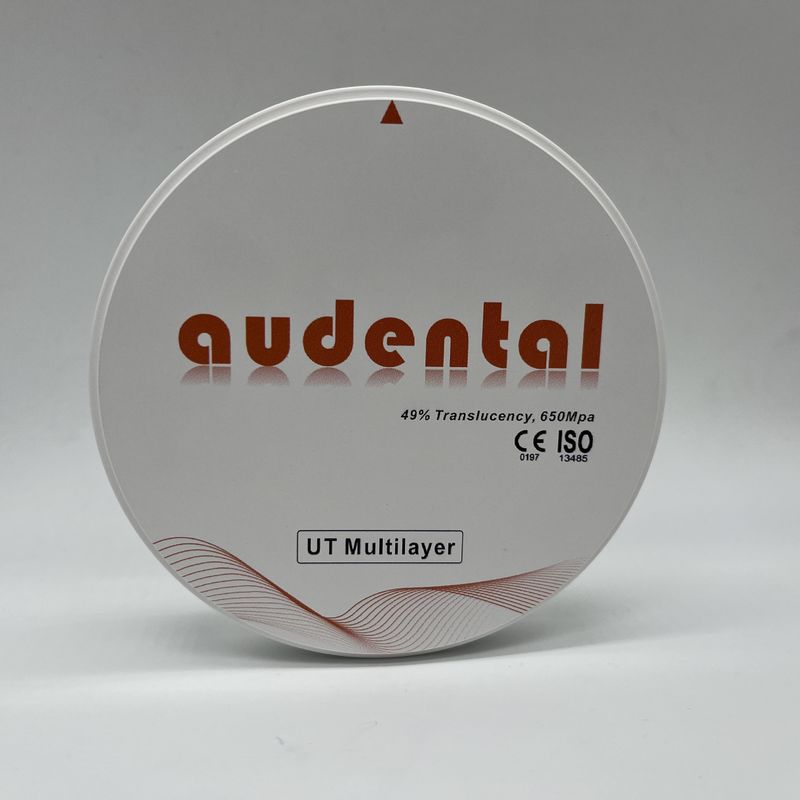 UT/DUT Multilayer Tandheelkundige Zirkoniumoxide Blok Hoge Translucentie en Sterkte voor Optimale Esthetiek