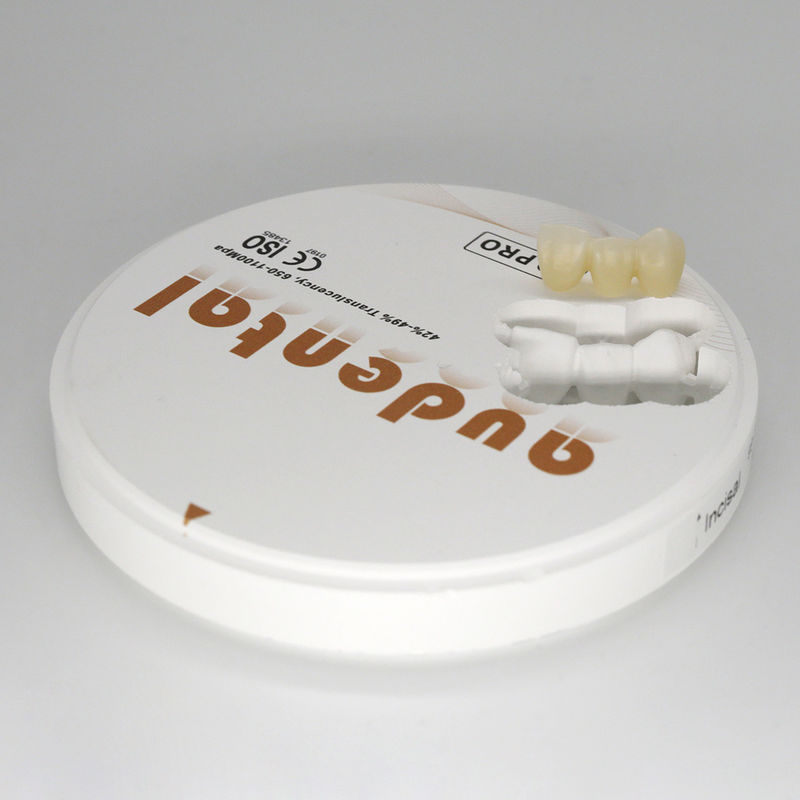 650-1100Mpa Dental Zirconia Block Vita16 Bleach4 Kleur OEM/ODM Beschikbaar