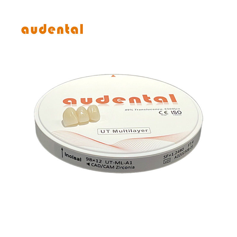Glanz Vita 16 Zirconia blok met 49% doorzichtigheid en 680Mpa sterkte voor tandherstel