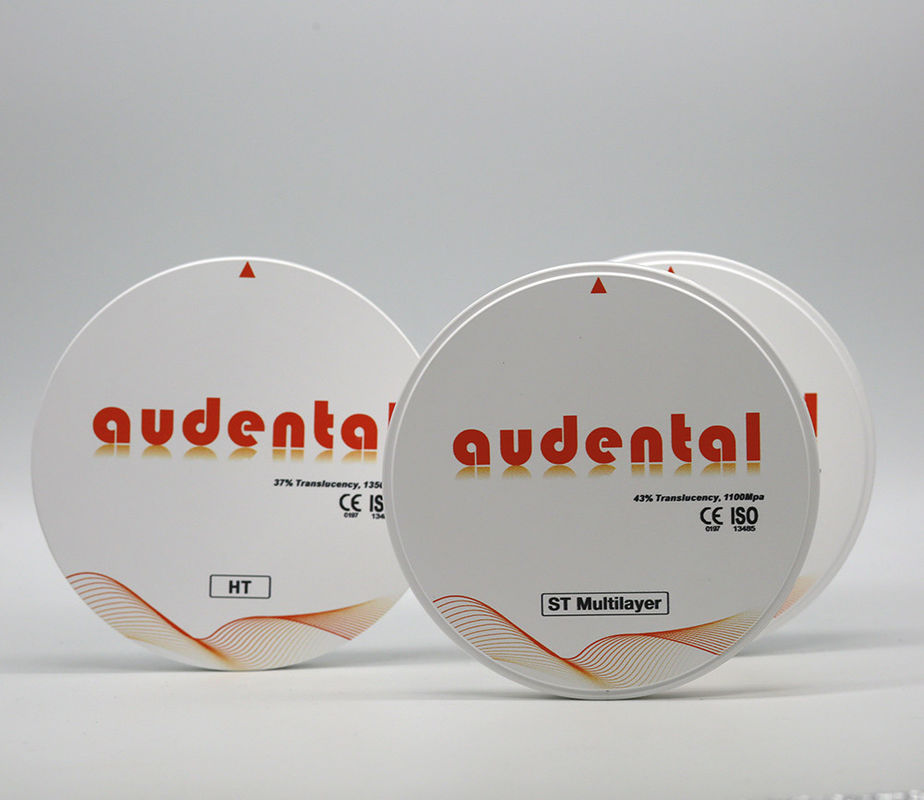 46% Translucent ST-Plus Multilayer Zirconia Round Disc Block Smooth Vita 16 Schaduw voor tandheelkundige restauratie