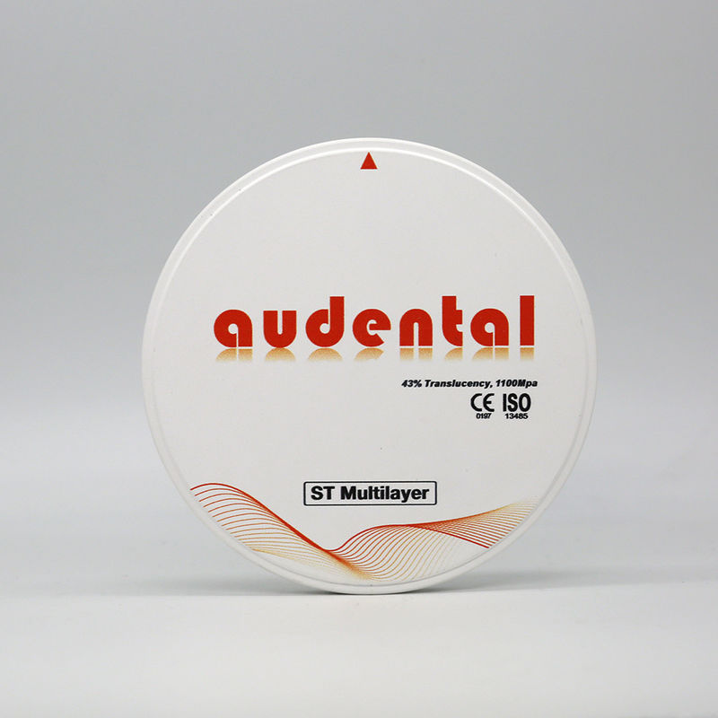 Audental 98 ST/DST Dental Zirconia Block 1100MPA 43% TRANSLUCENCY Kleur A1,A2,A3
