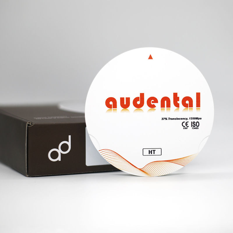 Tandheelkundige materialen OEM ODM HT Wit Zirconia freesblok Hoge sterkte 1350MPa voor tandheelkundige toepassingen