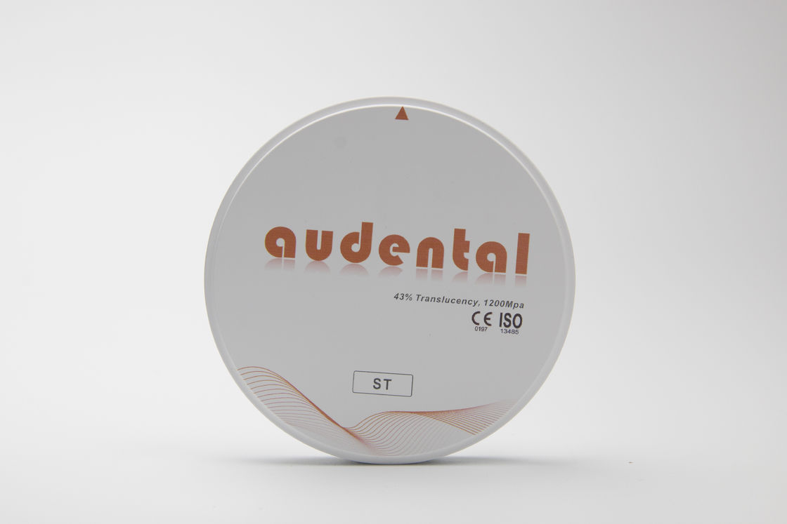 Audental ST/DST Zirconia blokken voor volledige boog tandheelkundige restauraties Witte lege schijf freesmachine CAD/CAM Lab materiaal D vorm 95mm