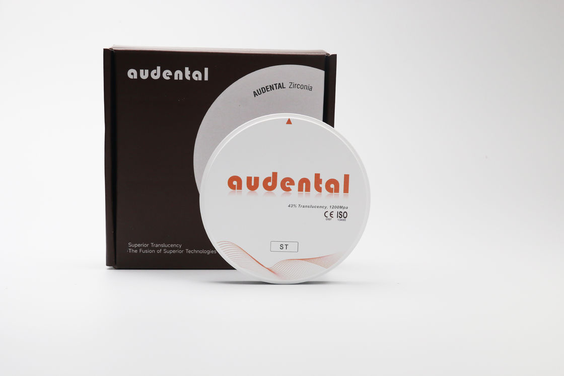Audental ST/DST Zirconia blokken voor volledige boog tandheelkundige restauraties Witte lege schijf freesmachine CAD/CAM Lab materiaal D vorm 95mm