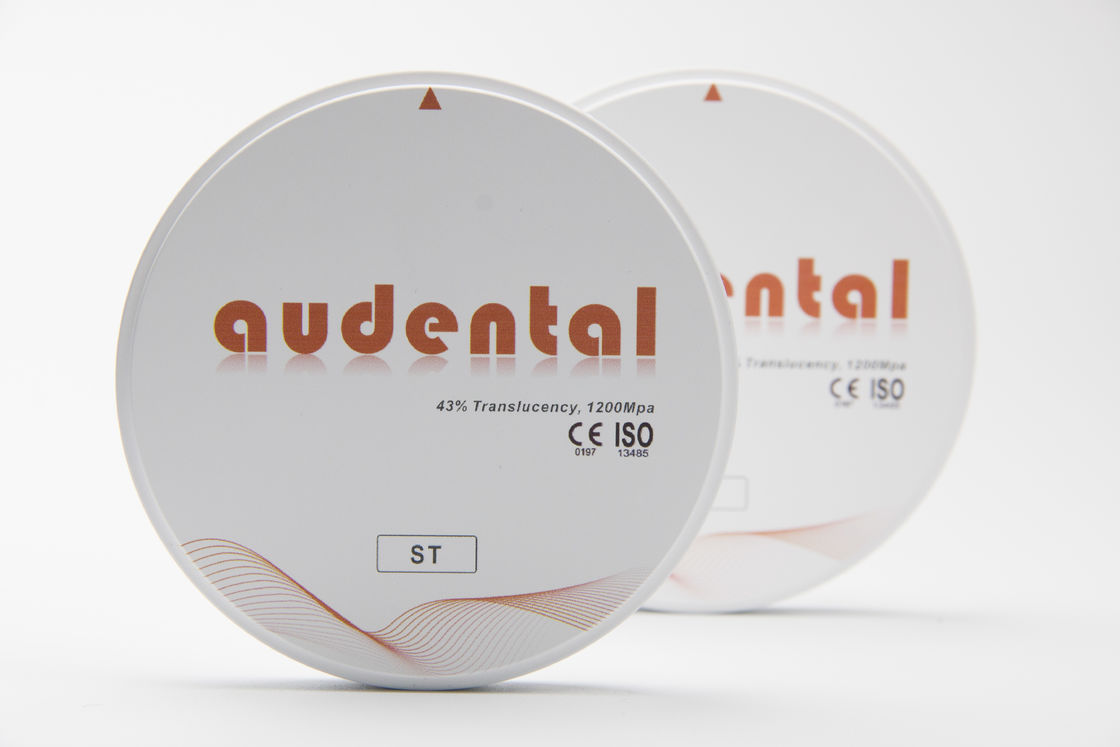 Audental ST/DST Zirconia blokken voor volledige boog tandheelkundige restauraties Witte lege schijf freesmachine CAD/CAM Lab materiaal D vorm 95mm