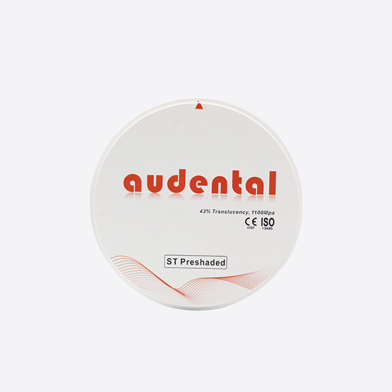 Pre-schaduwde Zirconia blok Hoge doorschijnendheid en sterkte voor natuurlijke esthetische tandheelkundige restauratie en full contour cases