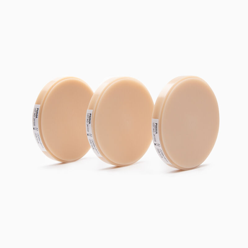 Tandheelkundige Pmma-blok met een buigsterkte van 150 Mpa en een dichtheid tussen 132 en 151 g per ml Ideaal voor tandheelkundige restauratie