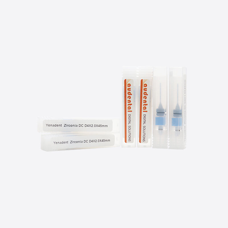 Zirconia freeswerktuig met diamant gecoate wolfraamcarbide freeswerktuig geoptimaliseerd voor schone randen en oppervlakteafwerking in tandheelkundige laboratoria