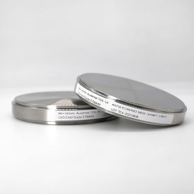 98 mm Gr5 Tandheelkundige Ti Blank CAD CAM Tandheelkundige frees Dental Titanium Disc voor kronen