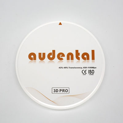 Zirconia 3D Pro met buigsterkte 650-1100Mpa 12 14 16 18 20 22 25 mm Dikte