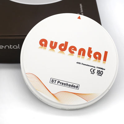 1100 MPa Sterkte Supertranslucent Zirconiablok voor tandheelkundige prothesen