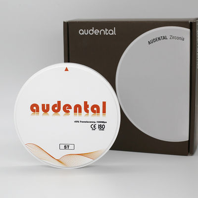 41-43% Translucent Dental ST White Zirconia Block 16 Kleurmiddelen in de verpakking