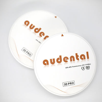 Audental 3D Pro 8 lagen Dental Zirconia Disc 98/95/92mm OEM ODM voor tandheelkundige verbruiksartikelen