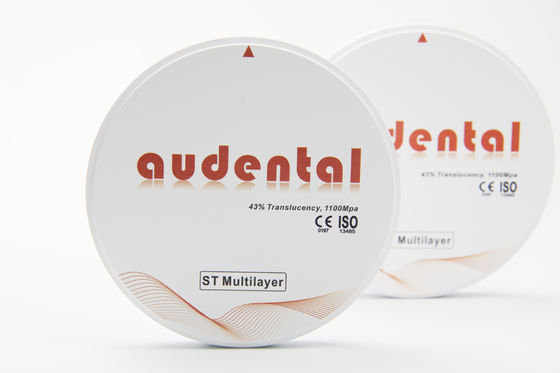 Tandtechnisch Laboratorium Snelle Verwerking ST Multilayer Zirkonium Blank Zonder Kleuring Nodig voor Restauratie