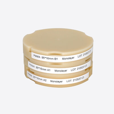 Tandheelkundig laboratorium freesmateriaal Pink-A2 PMMA-blok voor volledige gebit 98mm/95mm Grootte en vorm