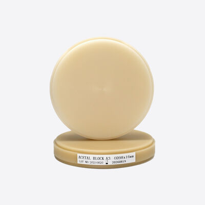 Tandheelkundig laboratorium freesmateriaal Pink-A2 PMMA-blok voor volledige gebit 98mm/95mm Grootte en vorm